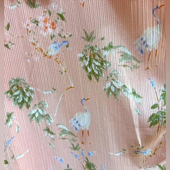 New size 10 banana republic one shoulder pink dress. Sweet southern print. - Picture 7 of 9